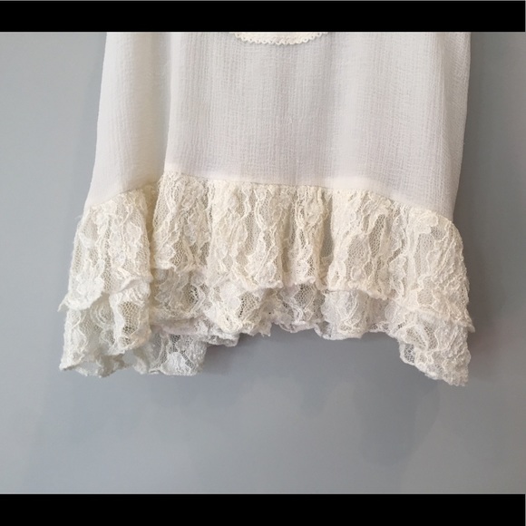 Kimchi Blue Sheer White Ruffle Blouse - Picture 9 of 11